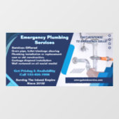 Loodgietersbedrijf aannemer bus aanpassen raamsticker (Vel)