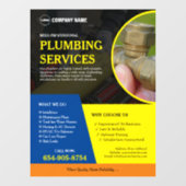 Loodgietersbedrijf diensten Custom raamfolie Raamsticker (Vel)