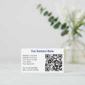 Loodgietersbedrijf met naam op Van Plus QR-code Visitekaartje (Staand voorkant)