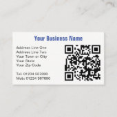 Loodgietersbedrijf met naam op Van Plus QR-code Visitekaartje (Voorkant)