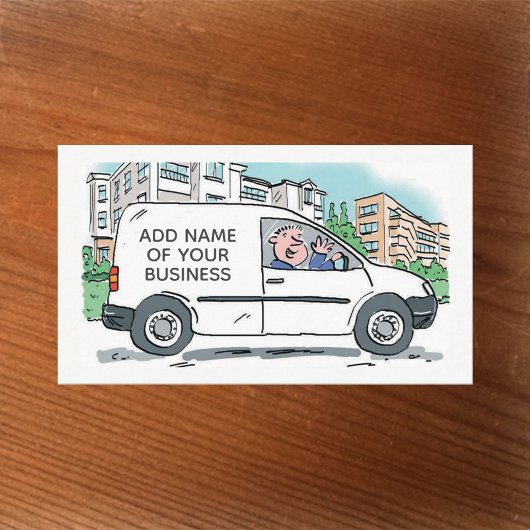 Loodgietersbedrijf met naam op Van Plus QR-code Visitekaartje