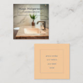 Loodgietersbedrijf Vierkante Visitekaartje (Voorkant / Achterkant)