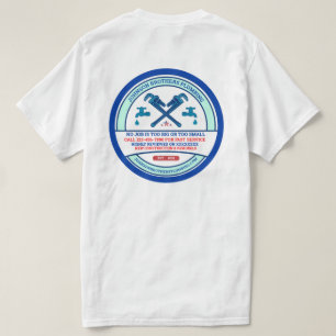 Loodgietersbedrijf voor mannen aanpassen t-shirt