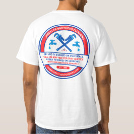 Loodgietersbedrijf voor mannen aanpassen t-shirt