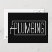 Loodgietersbuizen - Briefkaart met buizen en drijf (Voorkant / Achterkant)