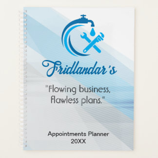 Loodgietersdienst Blue Water Drop Logo Loodgieter Planner