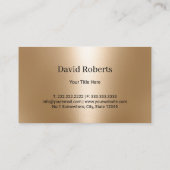 Loodgietersdienst Gold Water Drop Logo Loodgieter Visitekaartje (Achterkant)