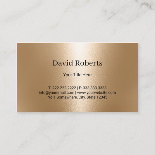 Loodgietersdienst Gold Water Drop Logo Loodgieter Visitekaartje (Achterkant)