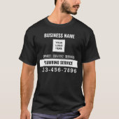 Loodgietersdienst QR code Logo maatwerk T-shirt (Voorkant)