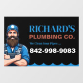 Loodgietersdiensten Aangepaste Raamfolie Raamsticker (Vel)