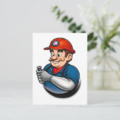 Loodgietersdiensten logo briefkaart (Staand voorkant)