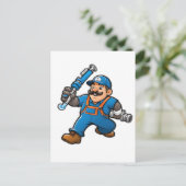 Loodgietersdiensten logo briefkaart (Staand voorkant)