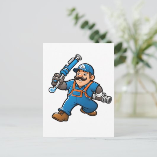 Loodgietersdiensten logo briefkaart (Staand voorkant)