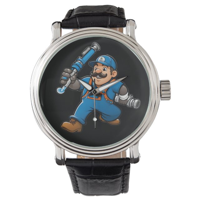 Loodgietersdiensten logo horloge (Voorkant)