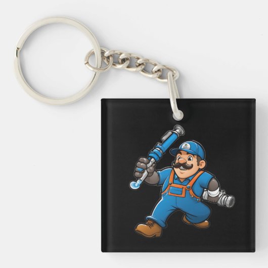 Loodgietersdiensten logo sleutelhanger (voorkant)