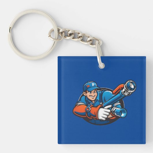 Loodgietersdiensten logo sleutelhanger (voorkant)
