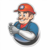 Loodgietersdiensten logo sticker (Voorkant)