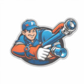Loodgietersdiensten logo sticker (Voorkant)