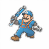 Loodgietersdiensten logo sticker (Voorkant)