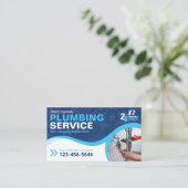 Loodgietersdiensten, loodgieter, loodgieterswerk e visitekaartje (Staand voorkant)