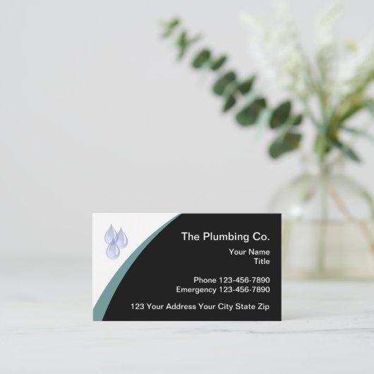 Loodgietersdiensten Modern ontwerp Visitekaartje (Staand voorkant)