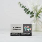 Loodgietersdiensten | Pijpsleutel Lekkende Pijp Ic Visitekaartje (Staand voorkant)