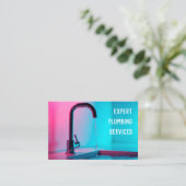 Loodgietersdiensten Visitekaartje (Staand voorkant)