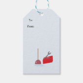 Loodgietersgereedschap Cadeaulabel (Voorkant)