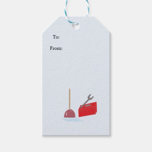 Loodgietersgereedschap Cadeaulabel (Voorkant)