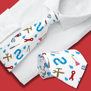 Loodgietersgereedschap en hardware patroon Dad Tie Stropdas