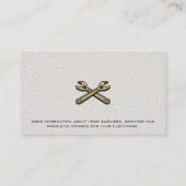 Loodgietersgereedschap pictogrammen | Woningbouw a Visitekaartje (Achterkant)