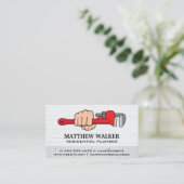 Loodgietersgreep | blauwe kraag | aannemer visitekaartje (Staand voorkant)