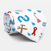 Loodgietersinrichting en hardwarepatroon Papa Stro Stropdas (Opgerold)