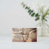 Loodgietersleiding lekkende pijp visitekaartje (Staand voorkant)