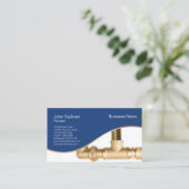 Loodgietersleiding lekkende pijp visitekaartje (Staand voorkant)