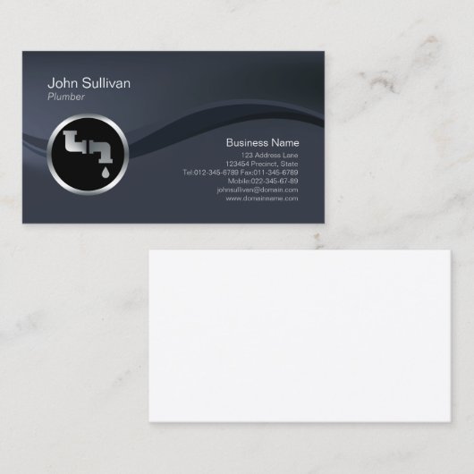 Loodgietersleiding lekkende pijp visitekaartje (Voorkant / Achterkant)