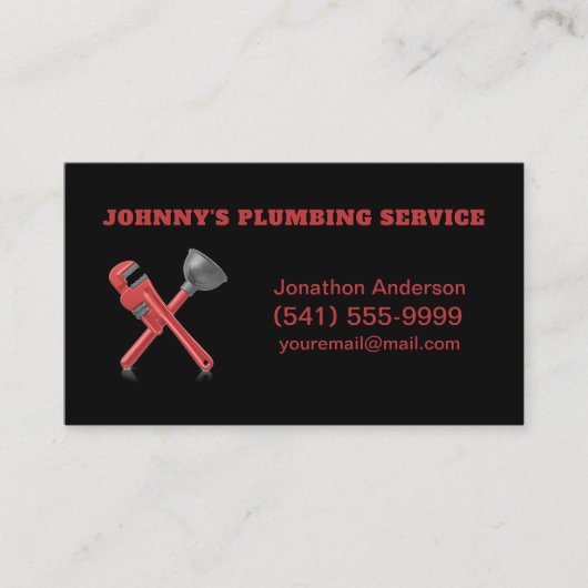 Loodgietersmoersleutel Visitekaartje (Voorkant)