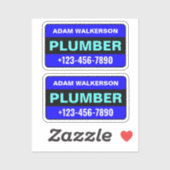 Loodgietersnaam & Telefoonnummer: Professionele Lo Sticker (Vel)