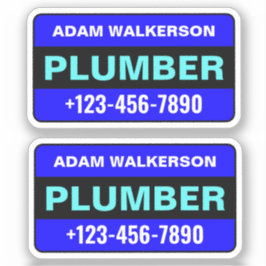 Loodgietersnaam & Telefoonnummer: Professionele Lo Sticker