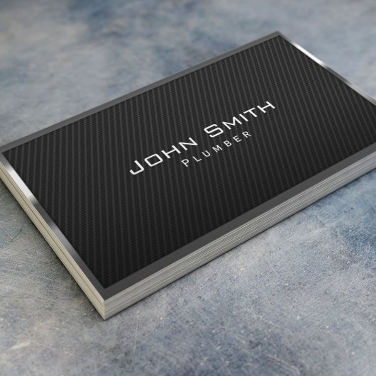 Loodgietersservice Zwarte koolstofvezel Visitekaartje