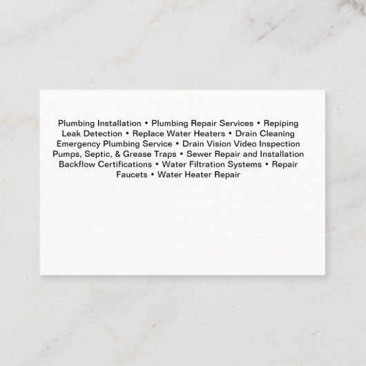 Loodgieterswerk aan twee zijden visitekaartje