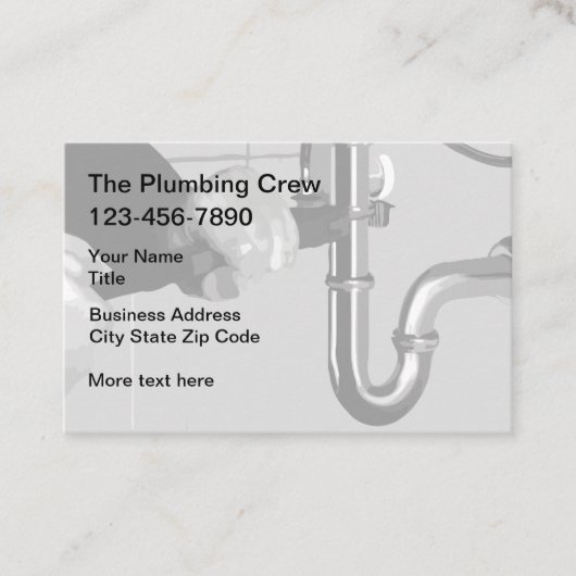 Loodgieterswerk aan twee zijden visitekaartje (Voorkant)