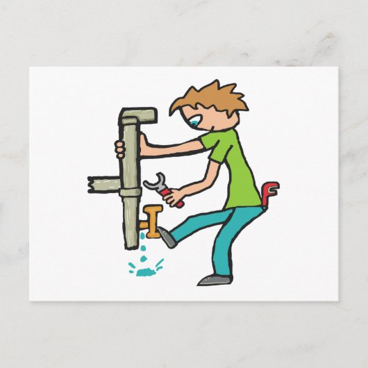 Loodgieterswerk Briefkaart (Voorkant)