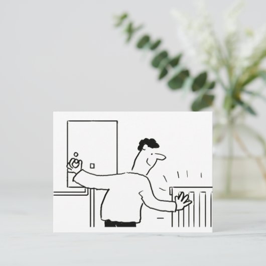 Loodgieterswerk en verwarming briefkaart (Staand voorkant)