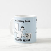 Loodgieterswerk en verwarming koffiemok (Voorkant links)