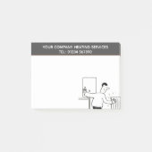 Loodgieterswerk en verwarming, verwarming ingenieu post-it® notes (Voorkant)
