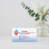 Loodgieterswerk en verwarming. Visitekaartje voor  (Staand voorkant)