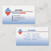 Loodgieterswerk en verwarming. Visitekaartje voor  (Voorkant / Achterkant)