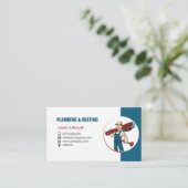 Loodgieterswerk en verwarming. Visitekaartje voor (Staand voorkant)