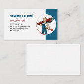 Loodgieterswerk en verwarming. Visitekaartje voor (Voorkant / Achterkant)